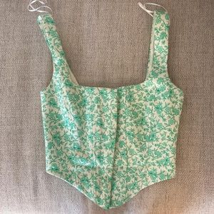 Zara Green and White Corset